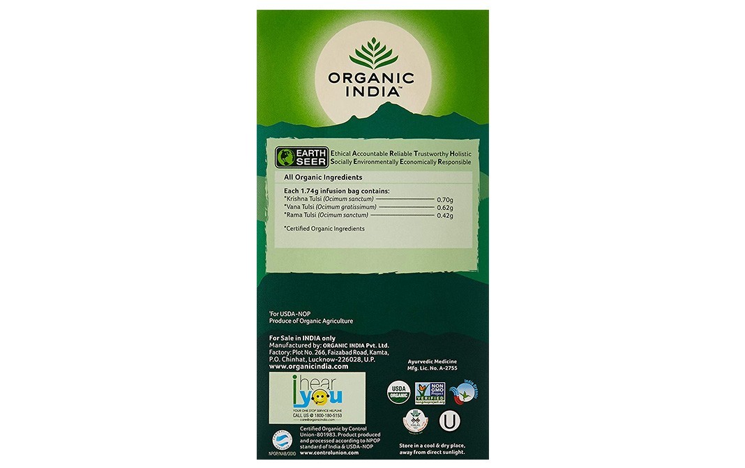 Organic India Tulsi Original Tea   Box  25 grams